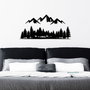 Wallity Nature And Mountain - 5 Escultura de Pared de Metal Negra